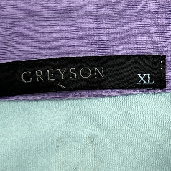 Greyson Polo Shirt Men XL White Micro Geometric Diamond Lattice Performance Golf - Picture 4 of 8